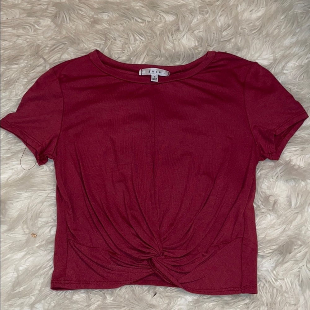 Maroon Crop Top